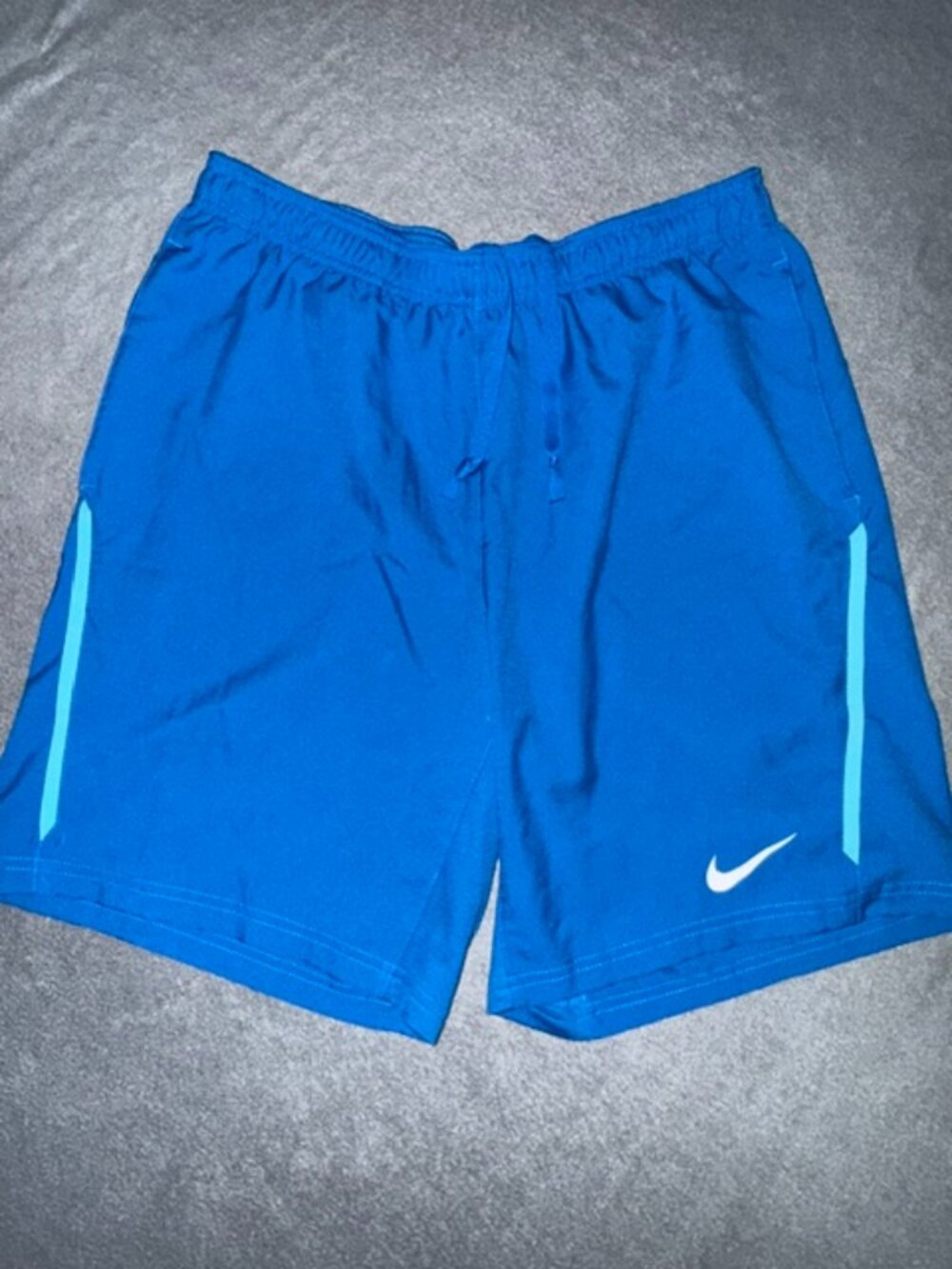 Nike Men’s Power 9" Woven Shorts Large Blue 523247‑418 Dri‑Fit Training Running